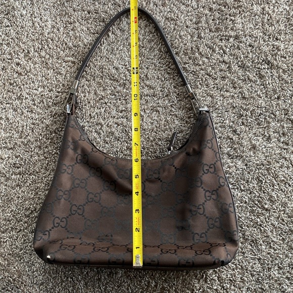 Gucci Small Hobo Brown & GG Logo Black Mini Shoulder Bag, 28335 - Picture 12 of 17